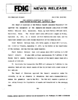 FDIC Approves Assumption of Deposits of Great Western National Bank Lewisville Texas