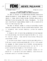 FDIC Transfers Insured Deposits of Yankee Bank for Finance  Savings FSB Boston Massachusetts