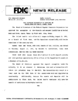 FDIC Approves Asumption of Deposits of Buchel Bank and Trust Cuero Texas