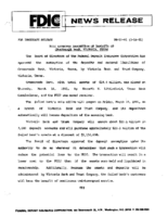 FDIC Approves Assumption of Deposits of Crossroads Bank Victoria Texas