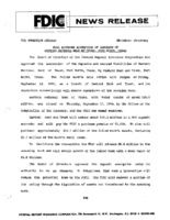 FDIC Approves Assumption of Deposits of Western Bank of Texas Fort Worth Texas