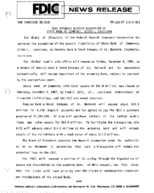 FDIC Approves Deposit Assumption of State Bank of Commerce Slidell Louisiana