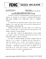 FDIC Approves Assumption of Deposits of Progressive National Bank of Rayne Rayne Louisiana