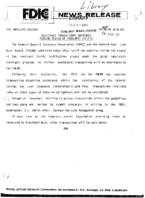 Assistance Transactions Suspended Pending Review of Insolvent Thrifts