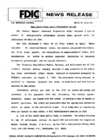 FDIC Makes Public April Enforcement Actions