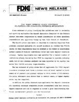 FDIC Board Approves Policy Statement on Criteria for Evaluating Insurance Applications