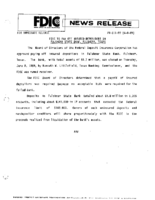 FDIC to Pay Off Insured Depositors in Fulshear State Bank Fulshear Texas