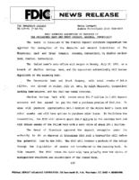 FDIC Approves Assumption of Deposits of The Housatonic Bank and Trust Company Ansonia Connecticut