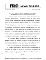 FDIC Study Proposes Deposit Insurance Improvements Key Finding is Need for Independent Insurers