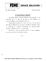 FDIC Sets Deadline for Submission of MCorp Restructuring Proposals