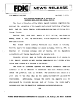 FDIC Approves Assumption of Deposits of SeaFirst Bank Port St Lucie Florida