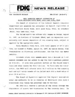 FDIC Approves Deposit Assumption of Rocky Mountain State Bank Salt Lake City Utah