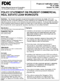 Policy Statement on Prudent Commercial Real Estate Loan Workouts