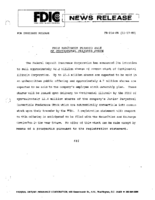 FDIC Announces Planned Sale of Continental Illinois Stock