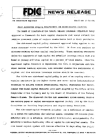 FDIC Approves Policy Statement on RiskBased Capital