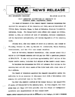 FDIC Approves Assumption of Deposits of Citizens Bank Galveston Texas