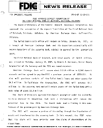 FDIC Approves Deposit Assumption of The First National Bank of Skiatook Skiatook Oklahoma