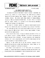 FDIC Transfers Insured Deposits of The North American Bank Phoenix Arizona