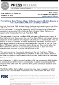 First California Bank Westlake Village California Assumes All of the Deposits of San Luis Trust Bank FSB San Luis Obispo California