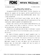 FDIC Approves Deposit Assumption of Northwest Bank and Trust Houston Texas