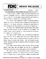 Court Orders Record 61 Million Criminal Restitution Payment to the FDIC