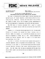 FDIC to Pay Off Insured Depositors in North American Thrift and Loan Corona Del Mar California