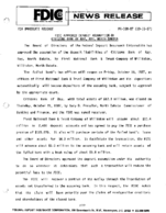 FDIC Approves Deposit Assumption of Citizens Bank of Ray Ray North Dakota