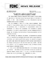 FDIC Makes Public October 1992 Enforcement Actions Provides List of Hearings To Be Held in December