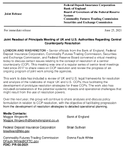 Joint ReleaseJoint Readout of Principals Meeting of UK and US Authorities Regarding Central Counterparty Resolution