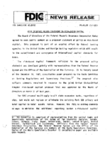 FDIC Proposes Policy Statement on RiskBased Capital