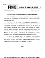 FDIC Issues January List of Banks Examined for Community Reinvestment