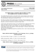 FDIC Makes Public February Enforcement Actions Two Administrative Hearings Scheduled