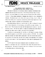 FDIC Announces Deposit Assumption of The Coffeen National Bank Coffeen Illinois