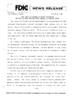 FDIC Grants Assistance to Prevent Failure of The Peoples State Bank and Trust Company Ellinwood Kansas