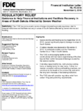 Regulatory Relief Guidance to Help Financial Institutions and Facilitate Recovery in Areas of South Dakota Affected by Severe Weather