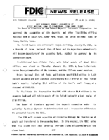 FDIC Approves Deposit Assumption of First National Bank of Cedar Park Cedar Park Texas