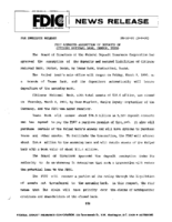 FDIC Approves Assumption of Deposits of Citizens National Bank Denton Texas