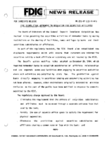 FDIC Issues Final Amendment to Regulation for Securities Affiliates