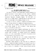 FDIC Transfers Insured Deposits of First State Bank at Shoshoni Shoshoni Wyoming