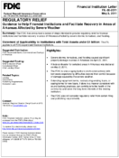 Regulatory Relief Guidance to Help Financial Institutions and Facilitate Recovery in Areas of Arkansas Affected by Severe Weather