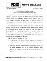 FDIC Issues Policy Statement Urging Banks to Obtain Annual Independent External Audit