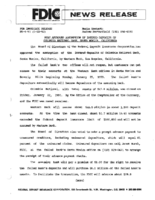 FDIC Approves Assumption of Insured Deposits of Columbia National Bank Santa Monica California