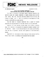 FDIC To Pay Off Insured Depositors in Capital National Bank New York City Bronx New York