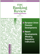 FDIC Banking Review Vol 13 No 1