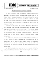 FDIC Grants Assistance to Prevent Failure of Metropolitan National Bank San Antonio Texas