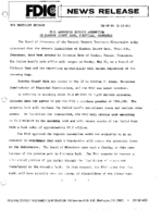 FDIC Announces Deposit Assumption of Bledsoe County Bank Pikeville Tennessee