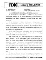 FDIC Approves Assumption of Insured Deposits of Burritt Interfinancial Bancorporation New Britain Connecticut
