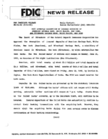 FDIC Approves Assumption of Insured Deposits of American Savings Bank White Plains New York and Riverhead Savings Bank White Plains New York