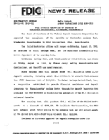 FDIC Approves Assumption of Deposits of Winchendon Savings Bank Winchendon Massachusetts