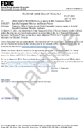 FOREIGN ASSETS CONTROL ACT Specially Designated Nationals and Blocked Persons